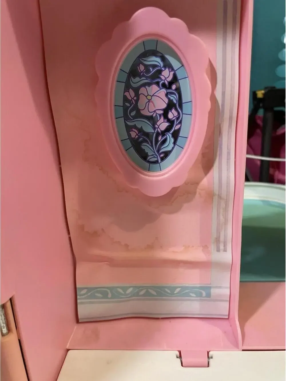 Vintage 1995 Barbie Victorian Dream House Pink Blue! Retro